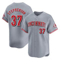 Cincinnati Reds #37 Tyler Stephenson Player Gray HOLBERT Home Limited Stitched Jerseys