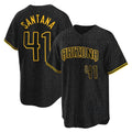 Arizona Diamondbacks #41 Carlos Santana Player Black HOLBERT Snake Skin City Home Game Stitched Jerseys