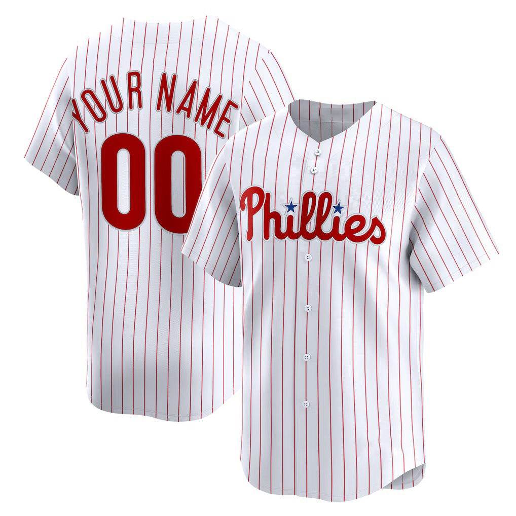 Custom Philadelphia Phillies White HOLBERT HHome Limited Jersey