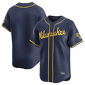Milwaukee Brewers Blank Player Navy HOLBERT Home Limited Stitched Jerseys