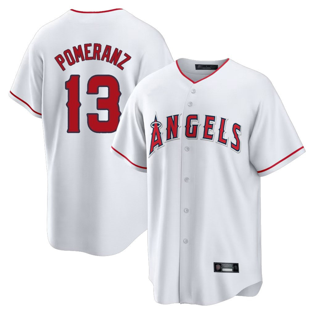 Los Angeles Angels #13 Drew Pomeranz Player White HOLBERT Home Game Stitched Jerseys