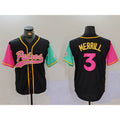 San Diego Padres #3 Jackson Merrill Black HOLBERT NEW 2023 City Connect Cool Base Stitched Jersey