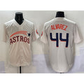 Houston Astros #44 Yordan Alvarez Cream HOLBERT Throwback Cooperstown Collection Limited Stitched Jersey