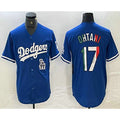 Los Angeles Dodgers #17 Shohei Ohtani Mexico Blue HOLBERT Cool Base Stitched Jersey 2