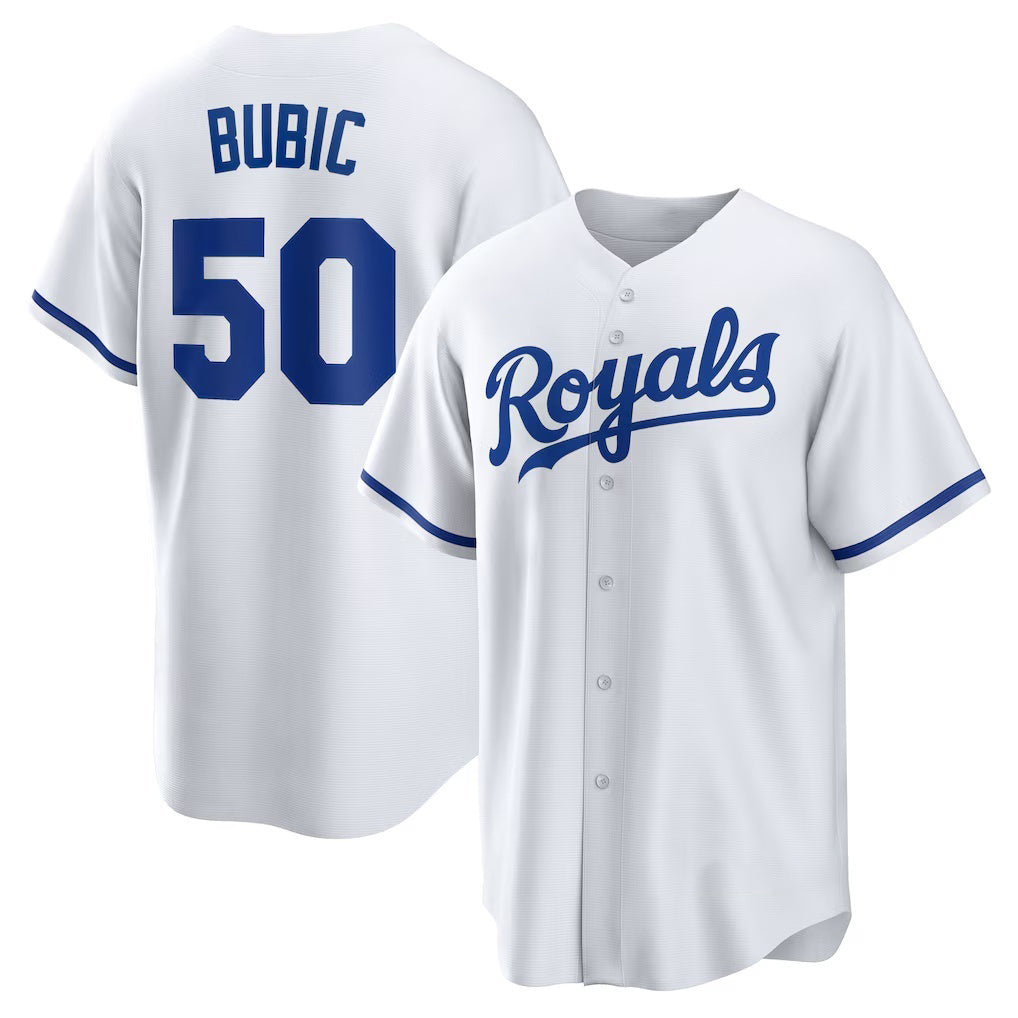 Kansas City Royals #50 Kris Bubic HOLBERT White Home Replica Jersey