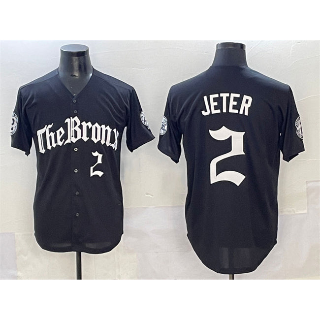 New York Yankees #2 Derek Jeter Black HOLBERT 'Gothic Legacy Edition' Vapor Premier Limited Stitched Jersey