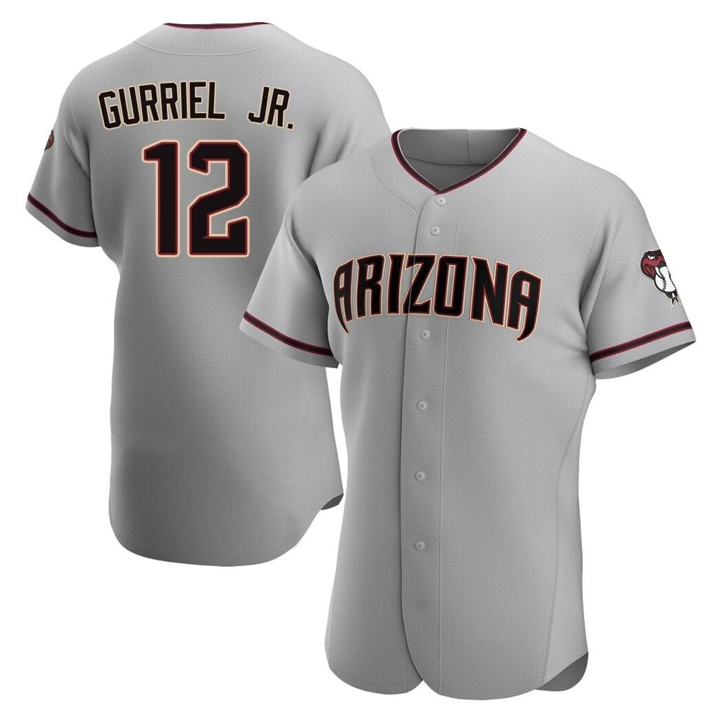 Arizona Diamondbacks #12 Lourdes Gurriel Jr Player Gray HOLBERT Road Limited Elite Home Game Stitched Jerseys
