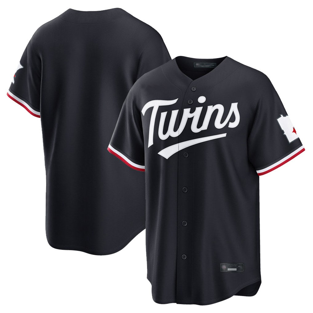 Minnesota Twins Blank Player Navy HOLBERTHome Game Stitched Jerseys