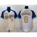 Los Angeles Dodgers #8 Enrique Hernandez White Royal Gold HOLBERT 2024 World Series Champions Vapor Limited Stitched Jersey