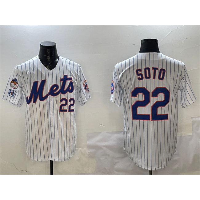 New York Mets #22 Juan Soto White HOLBERT 2025 Spring Training Home Limited Stitched Jersey