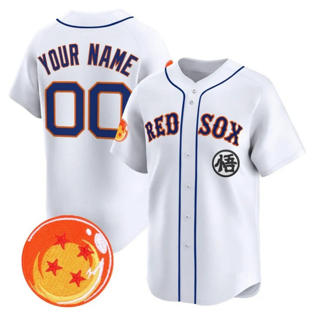 Custom Boston Red Sox x Dragon Ball White HOLBERT Vapor Premier Limited Jersey - All Stitched