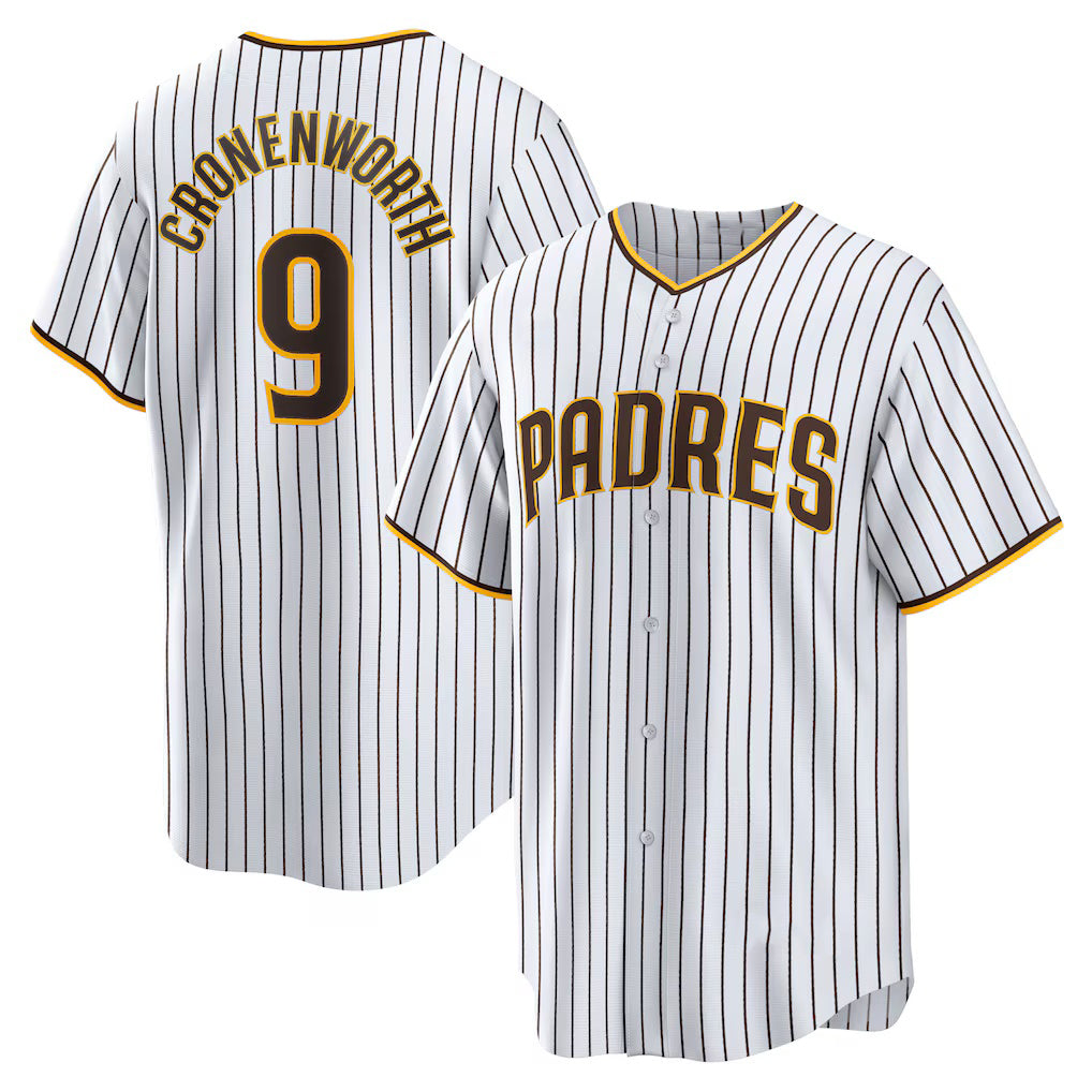San Diego Padres #9 Jake Cronenworth White HOLBERT Home Replica Jersey