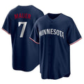 Minnesota Twins #7 Joe Mauer Player Navy HOLBERTReplica Alternate Home Stitched Jerseys