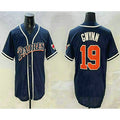 San Diego Padres #19 Tony Gwynn Navy Blue HOLBERT Stitched Cool Base Jersey
