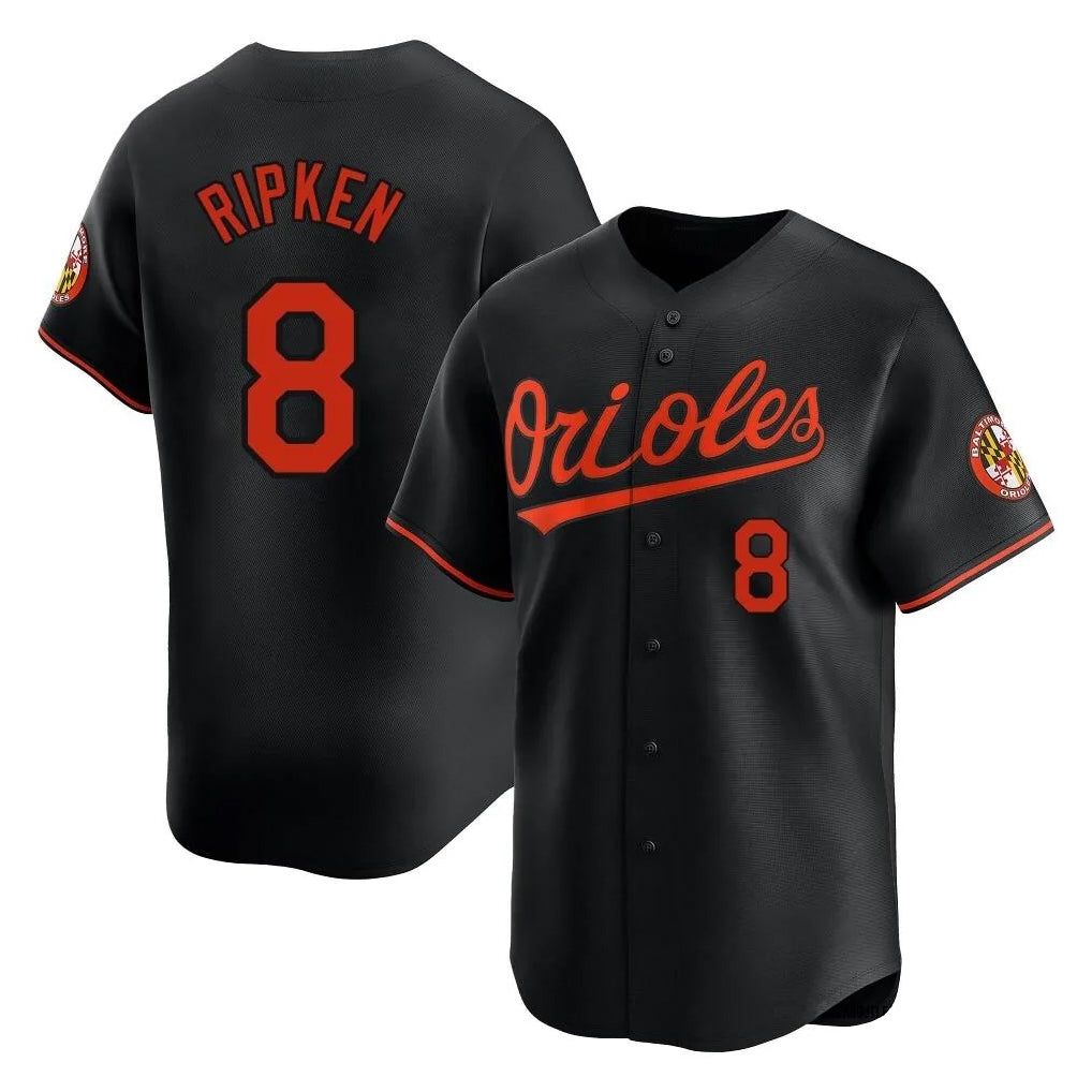 Baltimore Orioles #8 Cal Ripken Player Black HOLBERT Limited Home Game Stitched Jerseys