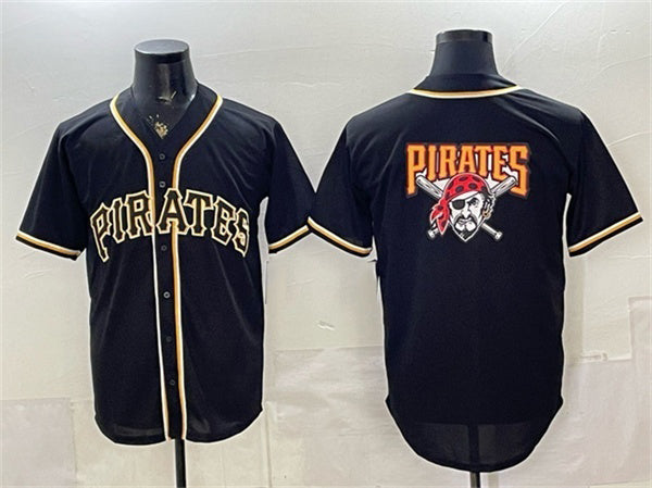 Pittsburgh Pirates Team Big Logo 2026 Fashion Black HOLBERT Out Stitched Jersey