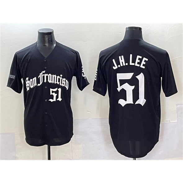 San Francisco Giants #51 Jung Hoo Lee Black HOLBERT 'Gothic Fog Edition' Vapor Premier Limited Stitched Jersey
