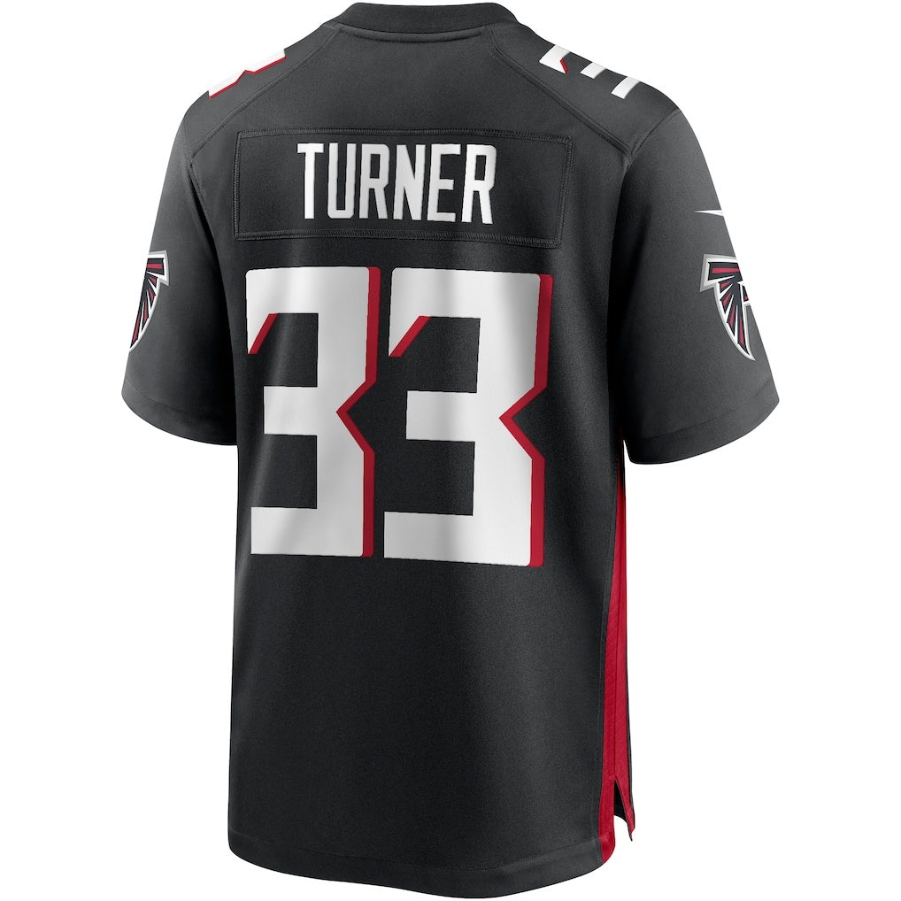 A.Falcons #33 Michael Turner Black HOLBERT Game Retired Player Jersey