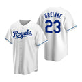 Kansas City Royals #23 Zack Greinke White HOLBERT Cool Base Stitched Jersey