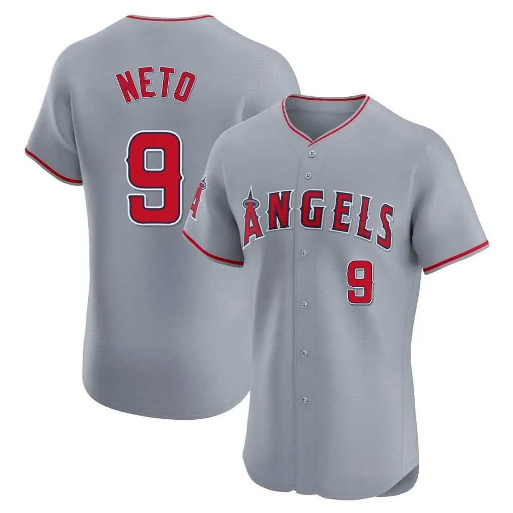 Los Angeles Angels #9 Zach Neto Player Gray HOLBERT Home Limited Elite Stitched Jerseys
