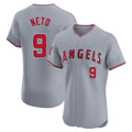Los Angeles Angels #9 Zach Neto Player Gray HOLBERT Home Limited Elite Stitched Jerseys