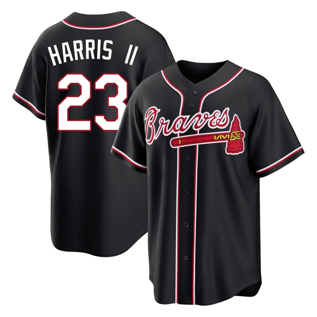 Atlanta Braves #23 Michael Harris II Player Black HOLBERT Fashion Out Game Stitched Jerseys