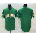 San Diego Padres Blank Green HOLBERT Cool Base Stitched Jersey