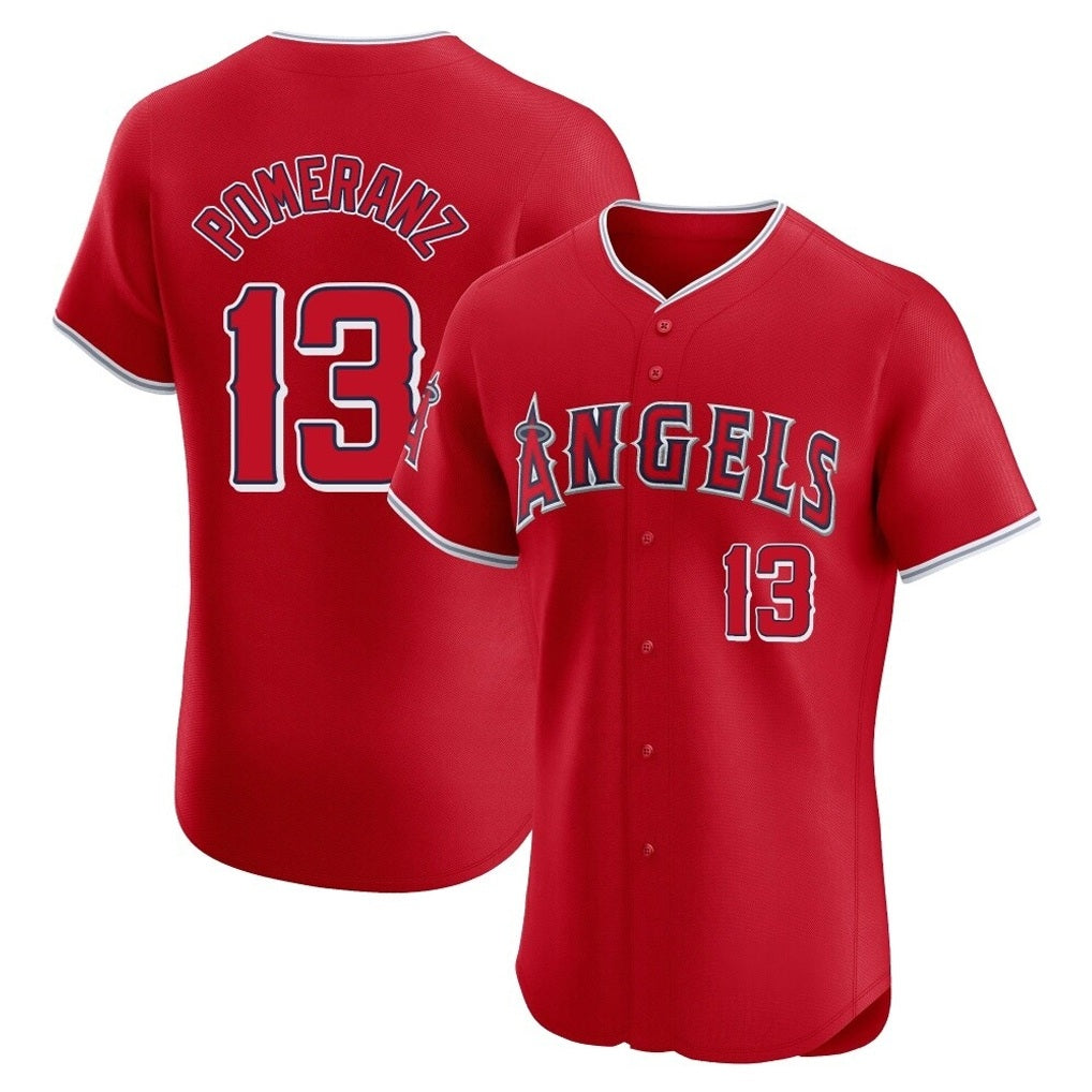 Los Angeles Angels #13 Drew Pomeranz Player Red HOLBERT Home Limited Elite Stitched Jerseys