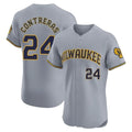 Milwaukee Brewers #24 William Contreras Player Gray HOLBERT Home Limited Elite Stitched Jerseys