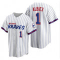 Atlanta Braves #1 Ozzie Albies White HOLBERT 2021 City Connect Stitched Jersey
