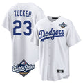 Los Angeles Dodgers #23 Kyle Tucker Player White HOLBERT World Series Game Home Stitched Jerseys