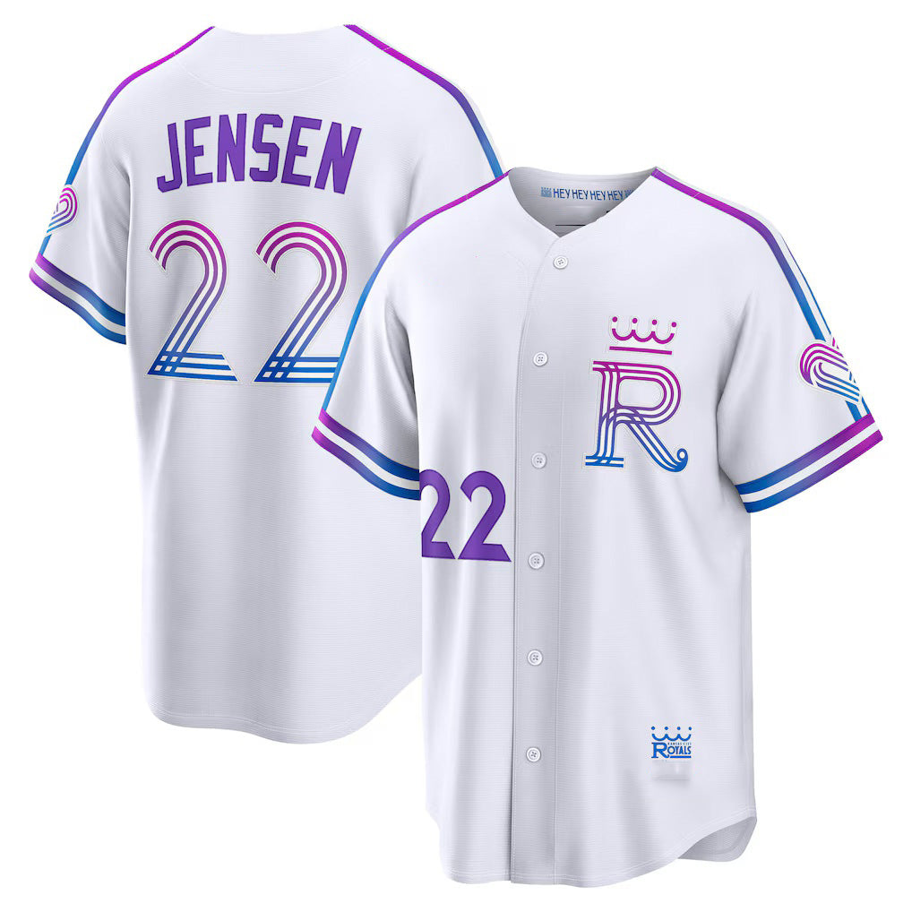 Kansas City Royals #22 Carter Jensen White HOLBERT 2026 City Connect Stadium Jersey