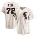 Chicago White Sox #72 Carlton Fisk Player Cream HOLBERT Cooperstown Collection Limited Home Stitched Jerseys