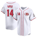Cincinnati Reds #14 Pete Rose Player White HOLBERT Home Limited Stitched Jerseys