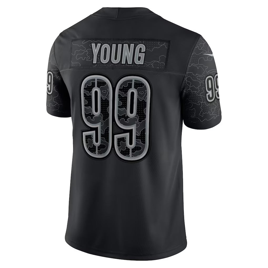 W.Commanders #99 Chase Young Black HOLBERT RFLCTV Limited Jersey