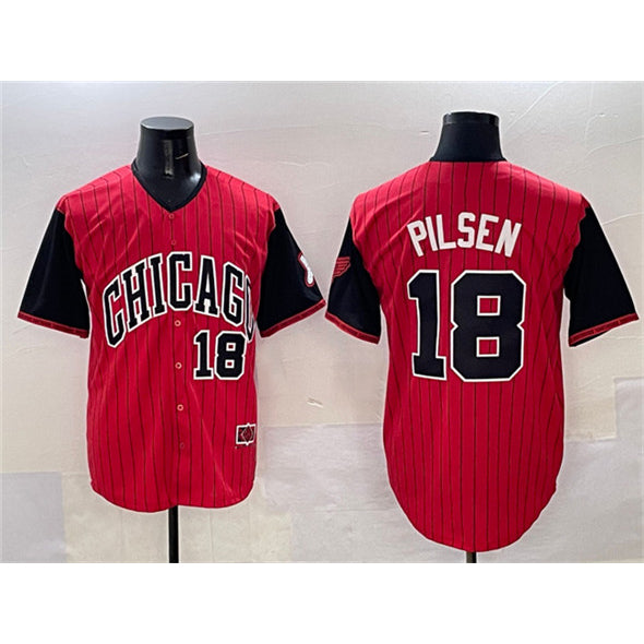 Chicago White Sox #18 Pilsen Red Black HOLBERT 2025 City Connect Limited Stitched Jersey