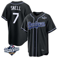 Los Angeles Dodgers #7 Blake Snell Player Black HOLBERT Carbon Limited World Series Home Stitched Jerseys