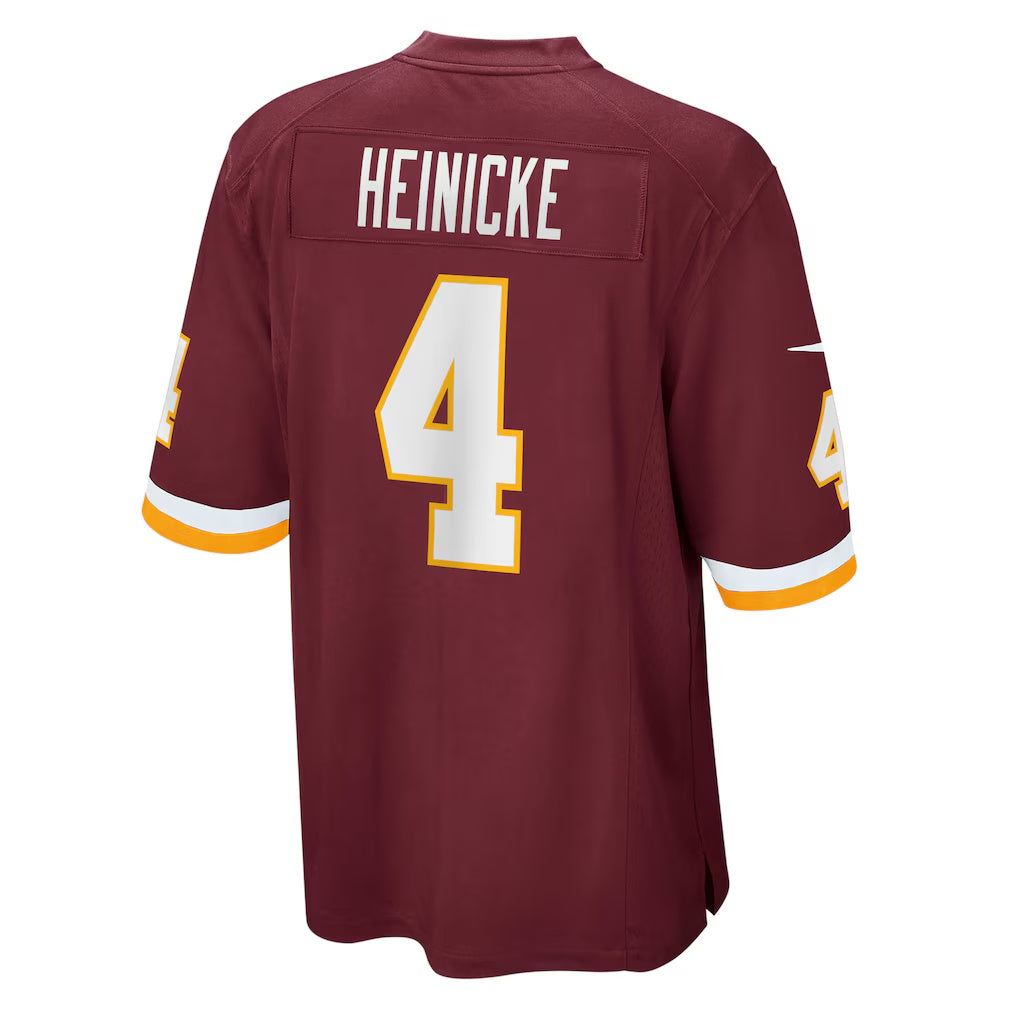 W.Football Team #4 Taylor Heinicke Burgundy HOLBERT Team Game Jersey