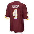 W.Football Team #4 Taylor Heinicke Burgundy HOLBERT Team Game Jersey