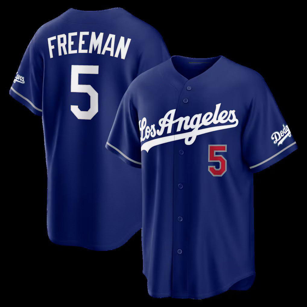 Los Angeles Dodgers #5 Freddie Freeman Royal HOLBERT Alternate Stadium Jersey