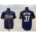 Detroit Tigers #31 Riley Greene Navy HOLBERT With Patch Cool Base Stitched Jersey