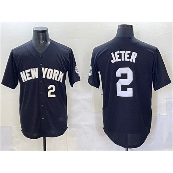New York Yankees #2 Derek Jeter Black HOLBERT Limited Stitched Jersey