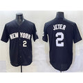 New York Yankees #2 Derek Jeter Black HOLBERT Limited Stitched Jersey