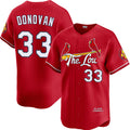 St. Louis Cardinals #33 Brendan Donovan Red HOLBERT 2024 City Connect Limited Stitched Jersey