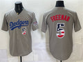 Los Angeles Dodgers #5 Freddie Freeman Gray HOLBERT 250 Fourth of July Road Stitched Jersey