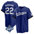 Los Angeles Dodgers #22 Clayton Kershaw Player Royal HOLBERT World Series Meet City Connect Home Game Stitched Jerseys