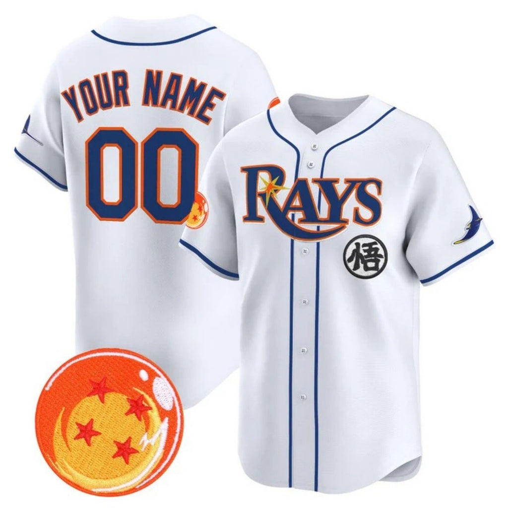Custom Tampa Bay Rays x Dragon Ball White HOLBERT Vapor Premier Limited Jersey - All Stitched