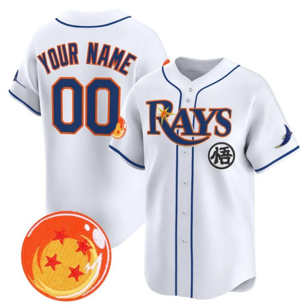 Custom Tampa Bay Rays x Dragon Ball White HOLBERT Vapor Premier Limited Jersey - All Stitched