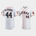 Houston Astros #44 Yordan Alvarez White HOLBERT 60th Anniversary Flex Base Stitched Jersey