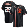 Detroit Tigers #29 Tarik Skubal Black HOLBERT Out Stitched Jersey